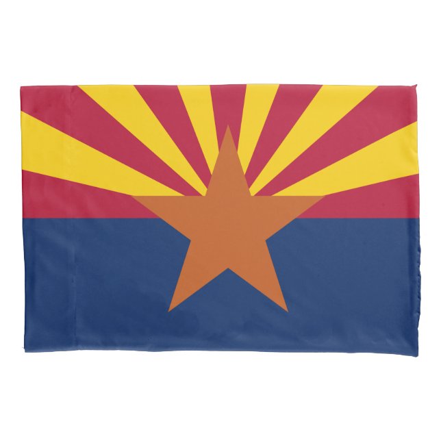 Funda De Cojín Patriota de impresión de bandera de Arizona (Anverso)