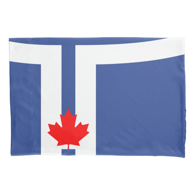 Funda De Cojín Patriotic Single Pillowcase with flag of Toronto (Anverso)