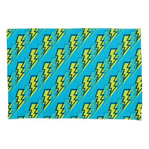 Funda De Cojín Patrón 80/90 Diversión Bolt amarillo azul Neon Ret