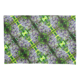 Funda De Cojín Patrón abstracto de la flor de la glicinia púrpura
