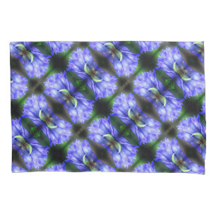 Funda De Cojín Patrón abstracto de la flor gentiana azul