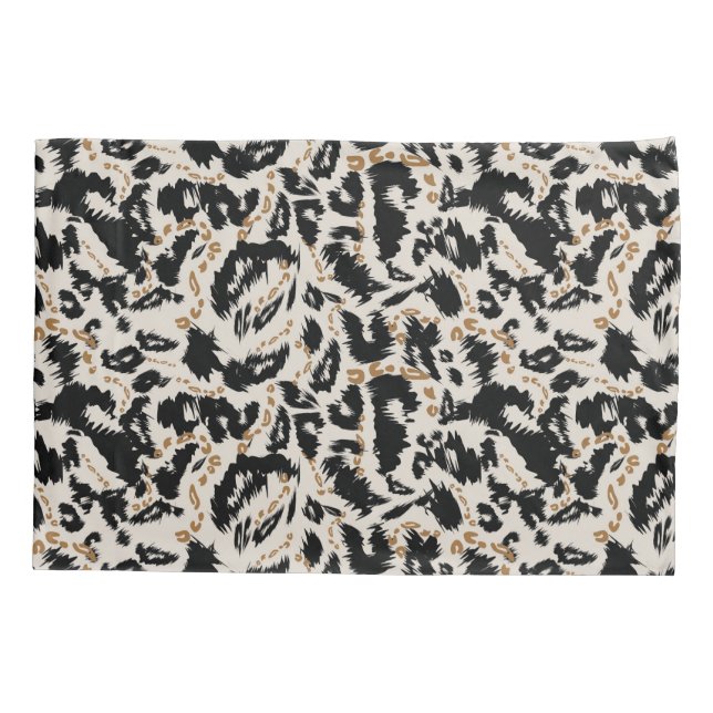 Funda De Cojín Patrón abstracto de leopardo africano bohemio (Reverso)