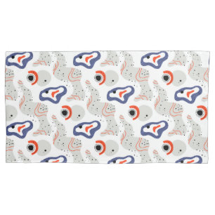 Funda De Cojín Patrón abstracto de zancos y curvas elegantes