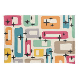 Funda De Cojín Patrón abstracto moderno del siglo medio retro