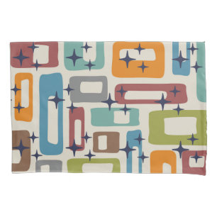 Funda De Cojín Patrón abstracto moderno del siglo medio retro