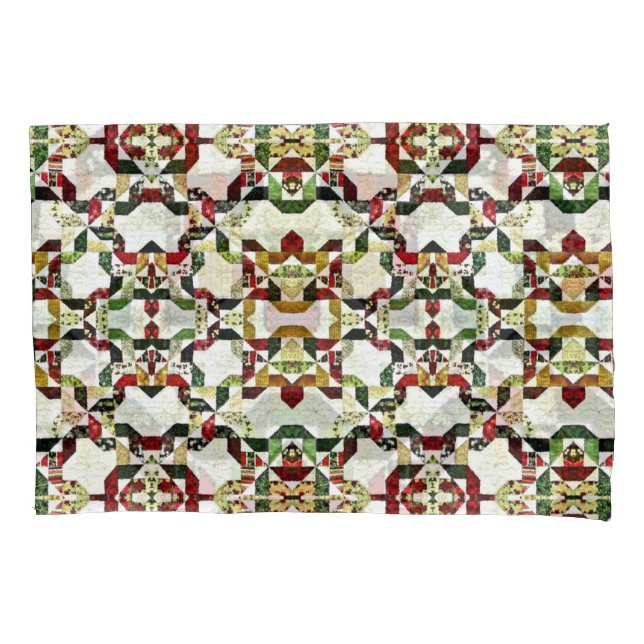 Funda De Cojín patrón abstracto rojo (Anverso)