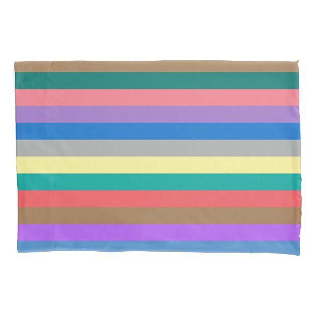Funda De Cojín Patrón arcoiris colorido (Anverso)