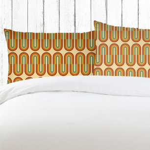 Funda De Cojín Patrón arcoiris retro setecientos silenciados