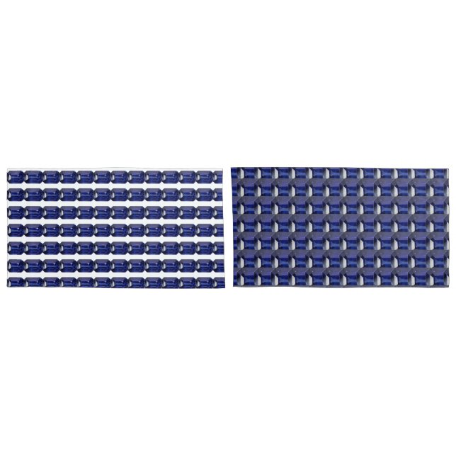 Funda De Cojín Patrón azul (Reverso-Set)