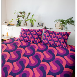 Funda De Cojín Patrón azul de la Marina Púrpura Negrita y Colorid