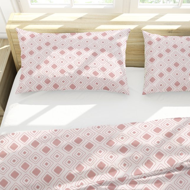 Funda De Cojín Patrón Boho Dusty Rosa Tribal Geométrico Azteca (Boho Dusty Rose Tribal Geometric Aztec Pattern Pillow Case)