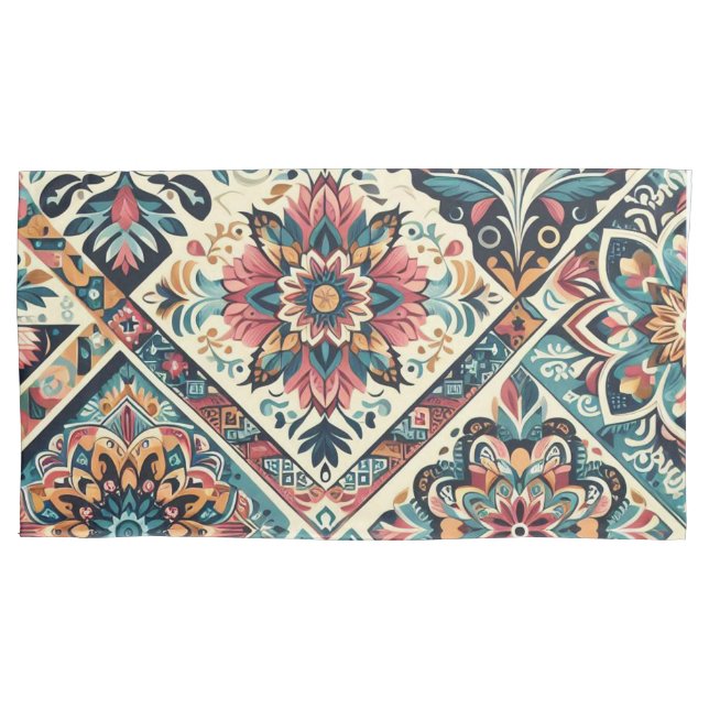 Funda De Cojín Patrón BOHO Tamaño del rey (Anverso)