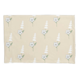 Funda De Cojín Patrón Botánico Bohemio Beige Floral