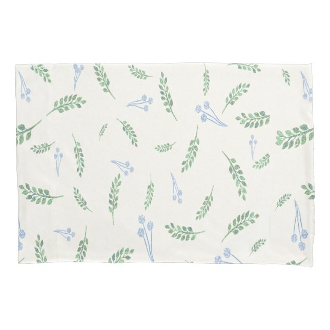 Funda De Cojín Patrón botánico Eucalyptus & Dandelions (Anverso)