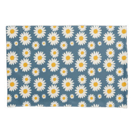 Funda De Cojín Patrón botánico floral de margarita
