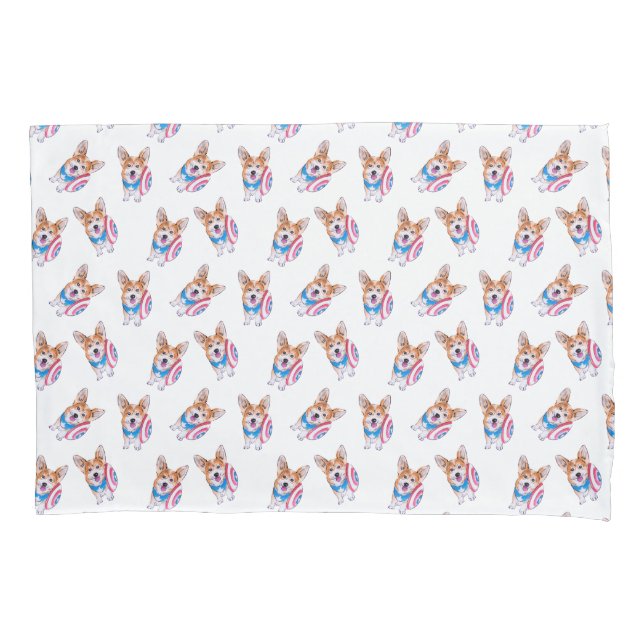 Funda De Cojín Patrón Capitán Americorgi (Anverso)