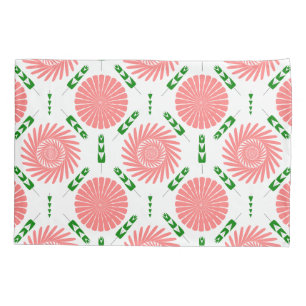 Funda De Cojín patrón con flores rosas