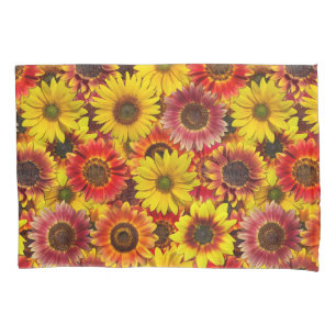 Funda De Cojín Patrón continuo de girasoles