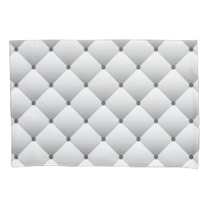 Funda De Cojín Patrón cuadrado de terraplén blanco