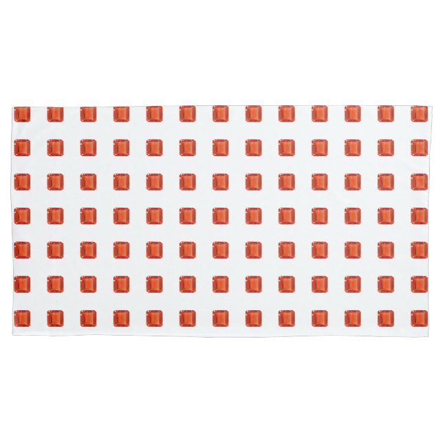 Funda De Cojín Patrón cuadrado naranja (Anverso-izquierdo)