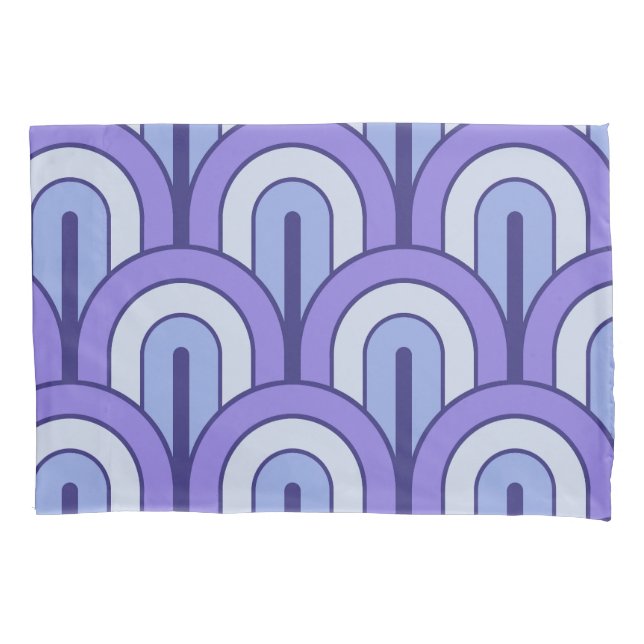 Funda De Cojín Patrón de abanico geométrico gradado retro (Anverso-izquierdo)