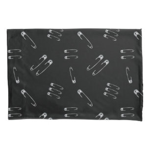 Funda De Cojín Patrón de Alfiler de Seguridad Punk Goth Emo Grung