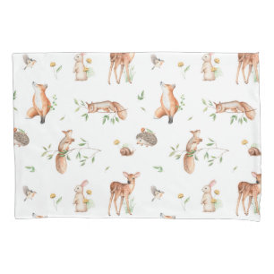 Funda De Cojín Patrón de amigos animales de Woodland
