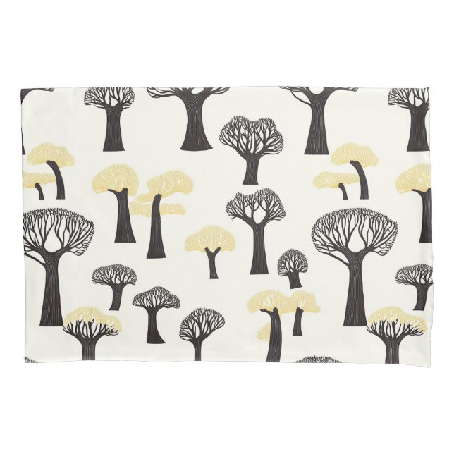 Funda De Cojín Patrón de árbol de baobab caprichoso (Anverso)
