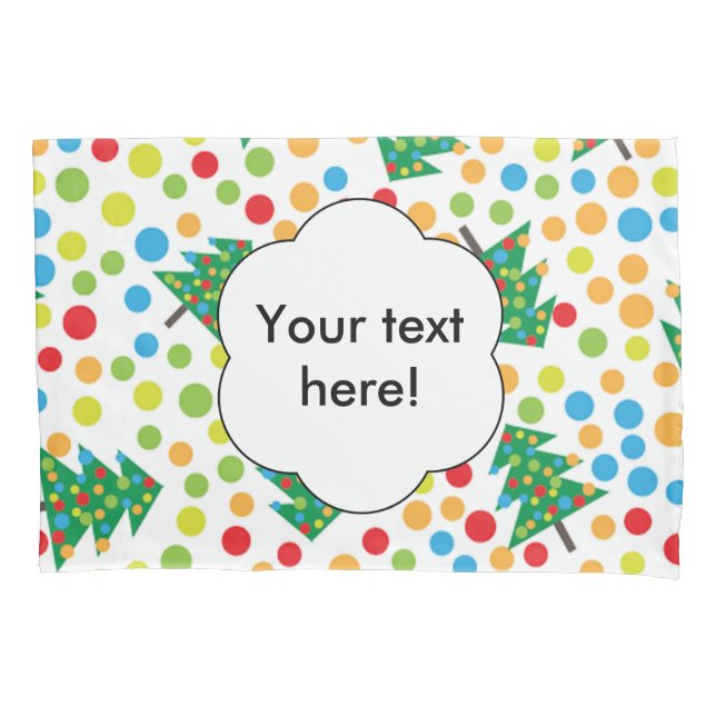 Funda De Cojín patrón de árboles de Navidad (Anverso)