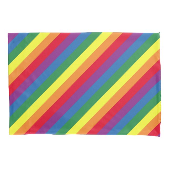 Funda De Cojín Patrón de arco iris diagonal (Anverso-izquierdo)