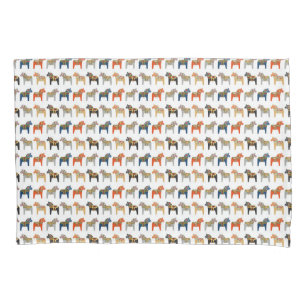 Funda De Cojín Patrón de arte folclórico sueco Dala Horse