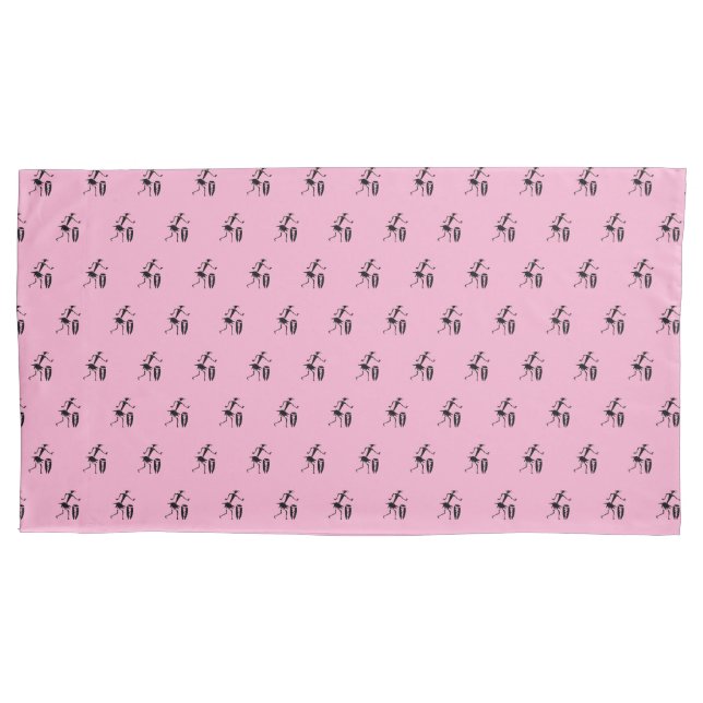 Funda De Cojín Patrón de bailarinas Inspiradoras de silueta (Anverso)