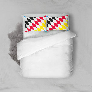 Funda De Cojín Patrón de bandera de diamante azul amarillo rojo n