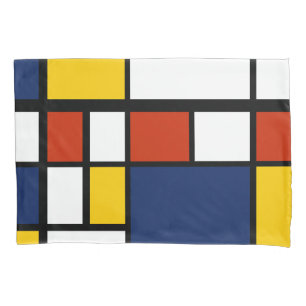 Funda De Cojín patrón de bauhaus pintura de arte geométrico abstr