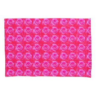 Funda De Cojín Patrón de besos rosados,