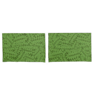 Funda De Cojín Patrón de bifurcación verde (arte de la jungla) (W