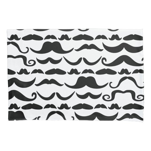 Funda De Cojín Patrón de bigote (Anverso)