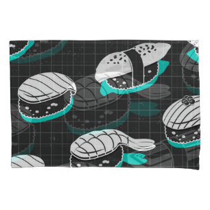 Funda De Cojín Patrón de boceto de cosecha de vintage de Nigiri S