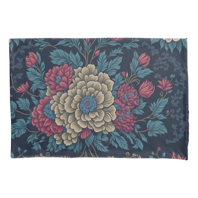 Funda De Cojín Patrón de bordado mexicano tradicional (Anverso)