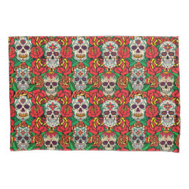 Funda De Cojín Patrón de calaveras florales
