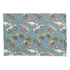 Funda De Cojín Patrón de Camiones Monstruos Acuarela para Niños M