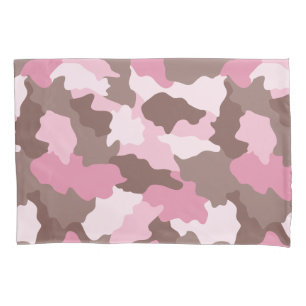 Funda De Cojín Patrón de camuflaje rosado de camo girly