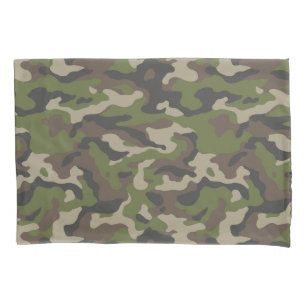 Funda De Cojín Patrón de camuflaje verde