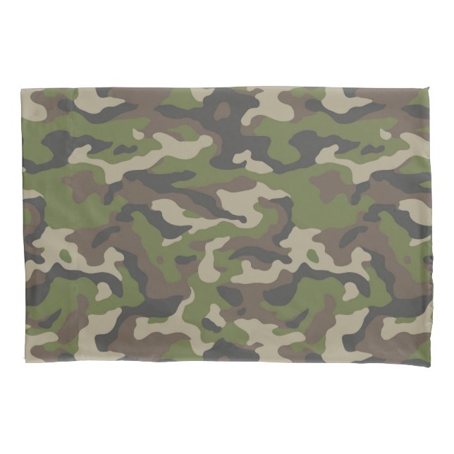 Funda De Cojín Patrón de camuflaje verde (Anverso-izquierdo)