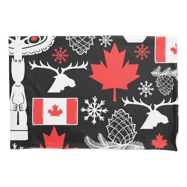 Funda De Cojín Patrón de Canadá (Anverso)