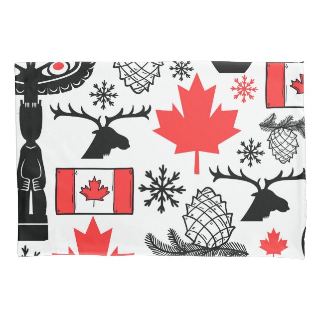 Funda De Cojín Patrón de Canadá (Anverso)