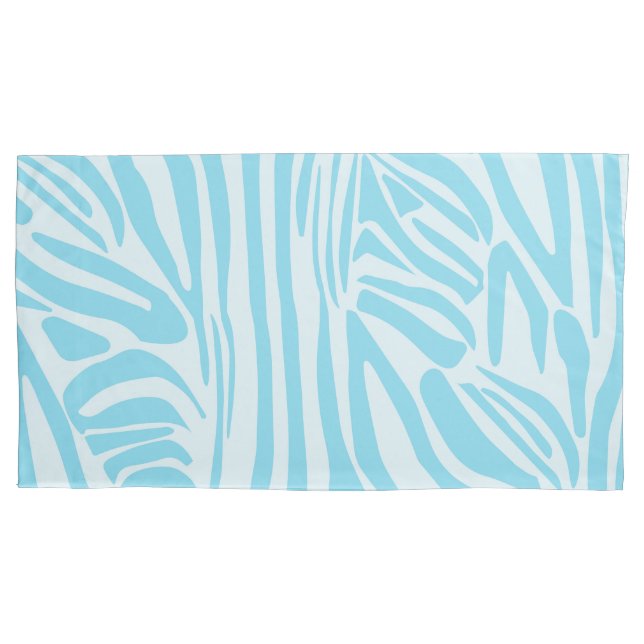 Funda De Cojín Patrón de cebra azul (Anverso-izquierdo)