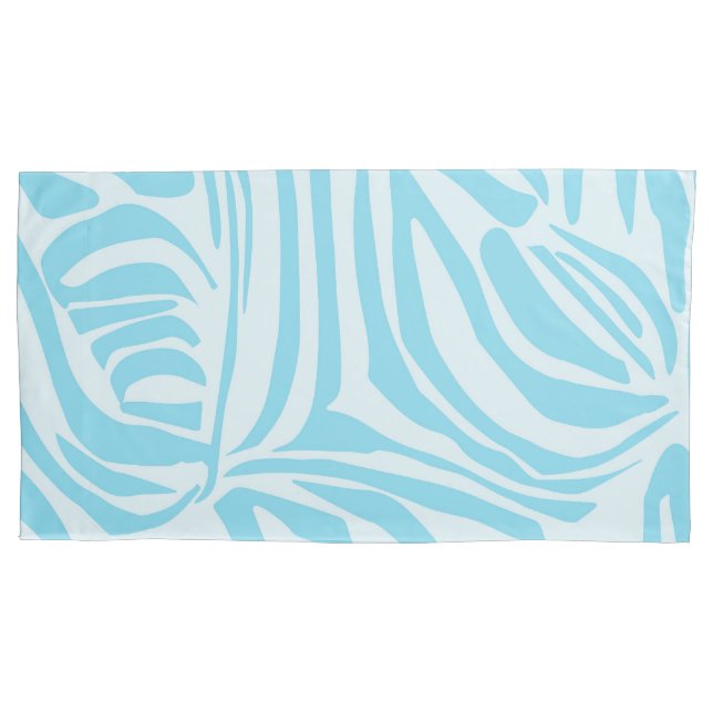 Funda De Cojín Patrón de cebra azul (Anverso)