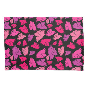 Funda De Cojín Patrón de cerdo rosado