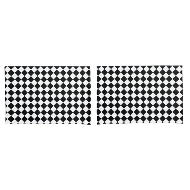 Funda De Cojín Patrón de cheurón negro blanco y negrita (Anverso - Set)